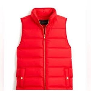 J. Crew Red Puffer Vest